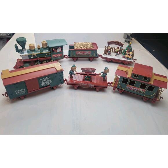 Scientific Toys 6 Train Cars Replacement Expansions Locomotive Caroling Caboose - Picture 1 of 16